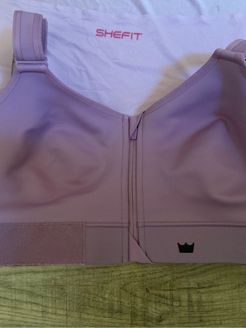 SHEFIT Lavender Violet Mist Front-Zip Sports Bra 3Luxe